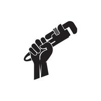 pipe wrench icon vector illustration symbol design