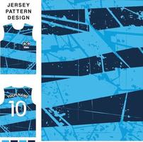 resumen grunge azul y azul marino concepto vector jersey patrón plantilla para impresión o sublimación uniformes deportivos fútbol voleibol baloncesto e-sports ciclismo y pesca vector libre