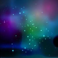 space background with turquoise nebulae vector