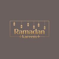 diseño de saludo ramadan kareem, logo islámico, tarjeta de saludo ramadan vector