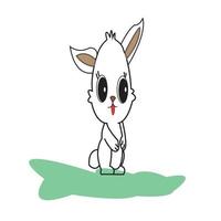 Cute vector bunny outline illustration art