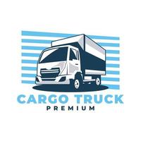 truck vector logo design. box truck logo