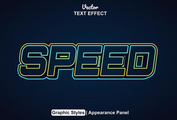speed text effect with graphic style and editable.