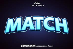 text effect match with graphic style and editable. vector