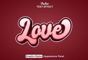 love text effect with graphic style and editable. vector