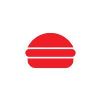 eps10 vector rojo hamburguesa de pollo hamburguesa icono de arte sólido abstracto o logotipo aislado en fondo negro. símbolo de comida rápida en un estilo moderno y sencillo para el diseño de su sitio web y aplicación móvil