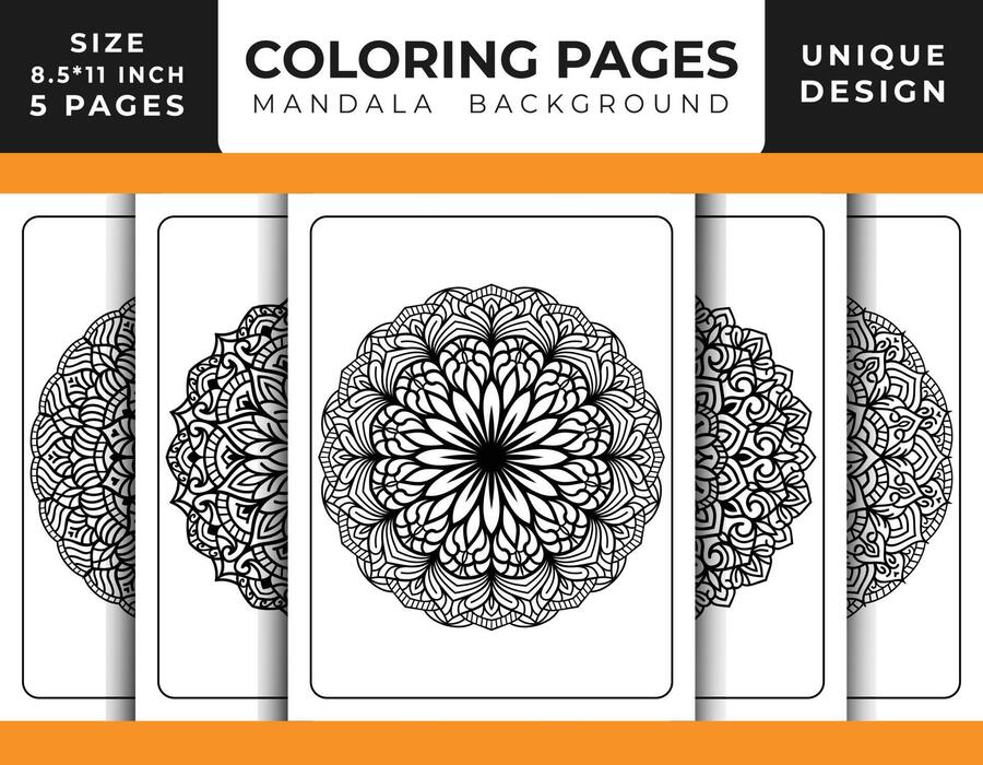 Black And White Adult Coloring - Mandala Floral Pattern Coloring Page For Adults Relaxation Coloring Pages Mandala Background Black And White Mandala Coloring Pages Mandala Hand Drawn Outlined Line Art Pattern Pro Vector 