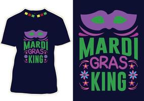 diseño de camiseta de mardi gras vector