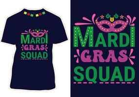 diseño de camiseta de mardi gras vector