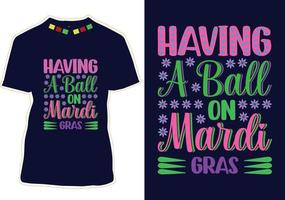 diseño de camiseta de mardi gras vector