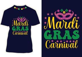 diseño de camiseta de mardi gras vector