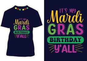 diseño de camiseta de mardi gras vector