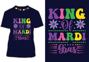 diseño de camiseta de mardi gras vector