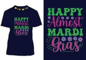 diseño de camiseta de mardi gras vector