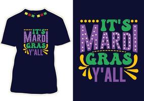 diseño de camiseta de mardi gras vector