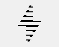 Lightning Electric Energy Power Flash Storm Thunder Lines Transition Monochrome Vector Logo Design