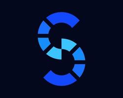 Letter S Circular Progress Circle Process Rotation Load Loading Simple Abstract Vector Logo Design