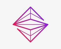 Letter S Abstract 3d Rhombus Triangle Mosaic Geometric Structure Line Modern Vector Logo Design