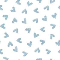 Blue heart Seamless love heart design vector background. Seamless pattern on Valentine's day. The seamless texture with hart.