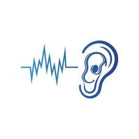 Hearing logo template vector