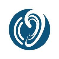 Hearing logo template vector