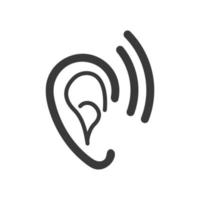 Hearing logo template vector