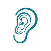 Hearing logo template vector