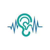 Hearing logo template vector