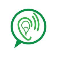 Hearing logo template vector