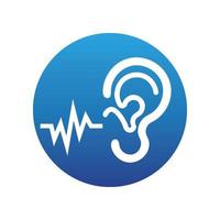 Hearing logo template vector