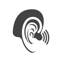 Hearing logo template vector