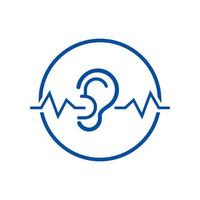 Hearing logo template vector