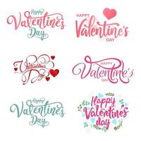 set of happy valentines day. a month of love. february full off love illustration vector