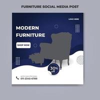 Modern Furniture Sale Social Media Post and web banner Design Template vector