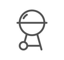 Grill related icon outline and linear vector. vector