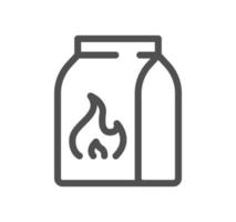 Grill related icon outline and linear vector. vector