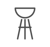 Grill related icon outline and linear vector. vector