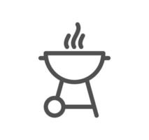 Grill related icon outline and linear vector. vector