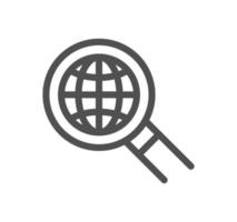 Globe related icon outline and linear vector. vector