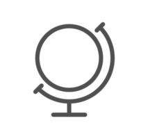 Globe related icon outline and linear vector. vector