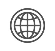 Globe related icon outline and linear vector. vector