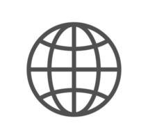 Globe related icon outline and linear vector. vector