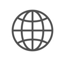 Globe related icon outline and linear vector. vector