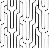 Black and white line patterns vector