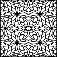 Black and white line patterns vector