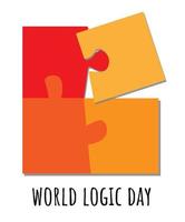 vector graphic of world logic day good for world logic day celebration. flat design. flyer design. flat illustration.