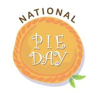 Vector illustration on the theme of National Pie day on January 23.