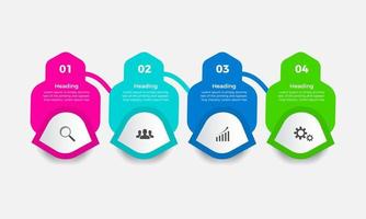 plantilla de diseño de elementos infográficos vectoriales empresariales modernos, concepto empresarial con cuatro opciones, gráfico infográfico moderno vector