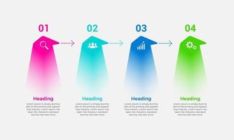 plantilla de diseño de elementos infográficos vectoriales empresariales modernos, concepto empresarial con 4 opciones, gráfico infográfico moderno vector