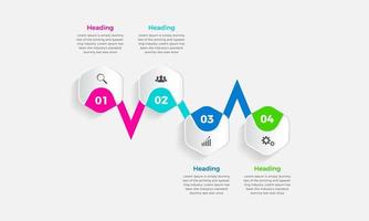 Modern business vector infographic elements design template, Business concept with 4 options, Modern infographic chart